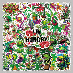 50pcs Green Graffiti Stickers For Insect Plants Journals Mobiles Skateboards