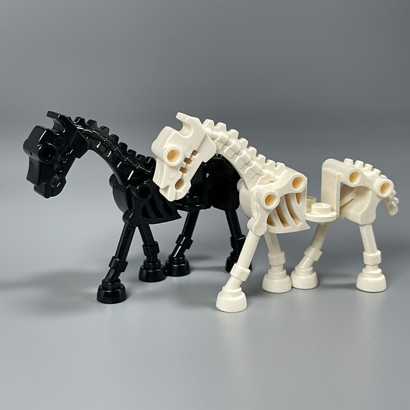 ABS Skeleton Warhorse Building Blocks Military Scene Knight on Horseback