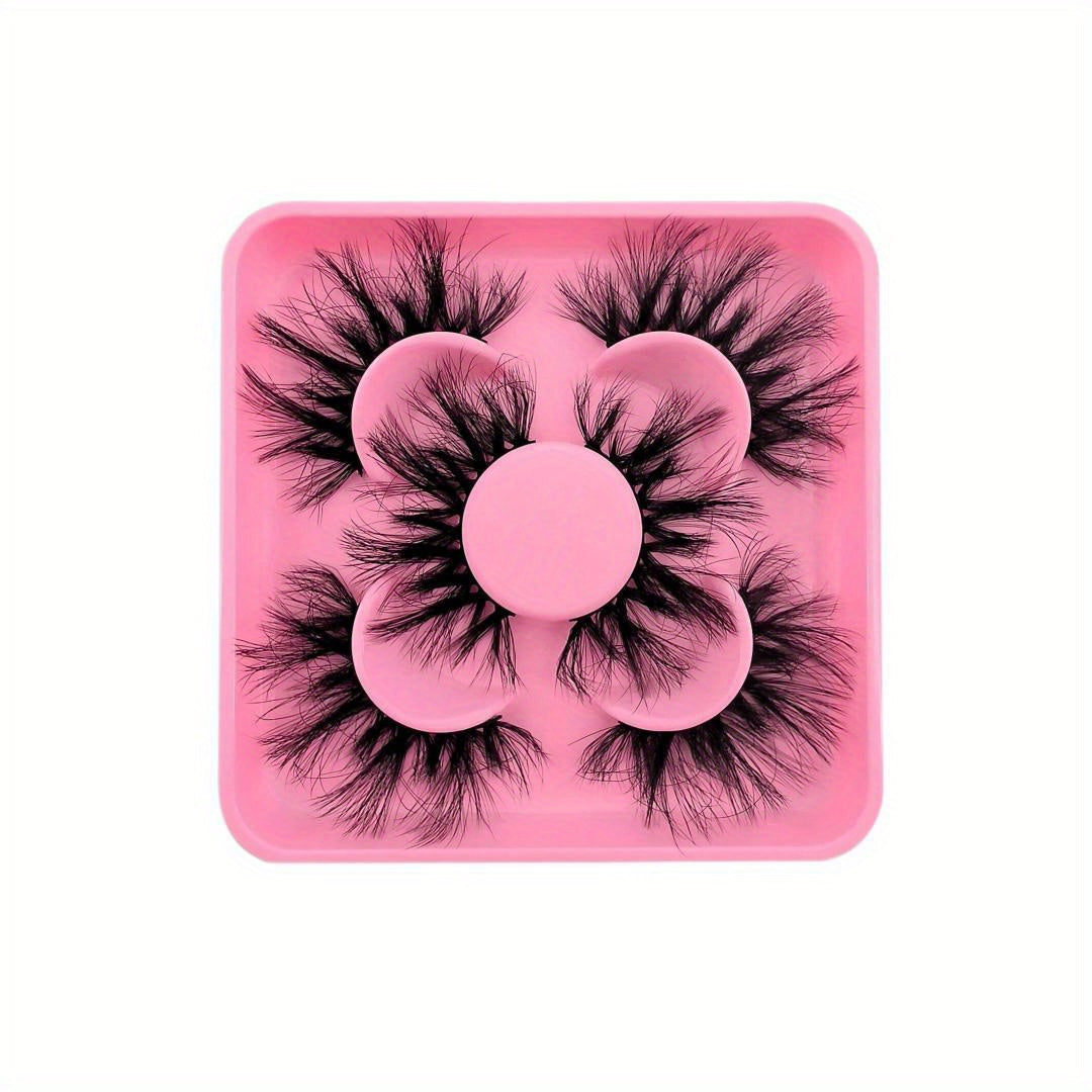 3 Pairs D Curl Faux Mink False Eyelashes, Thick and Fluffy, Waterproof