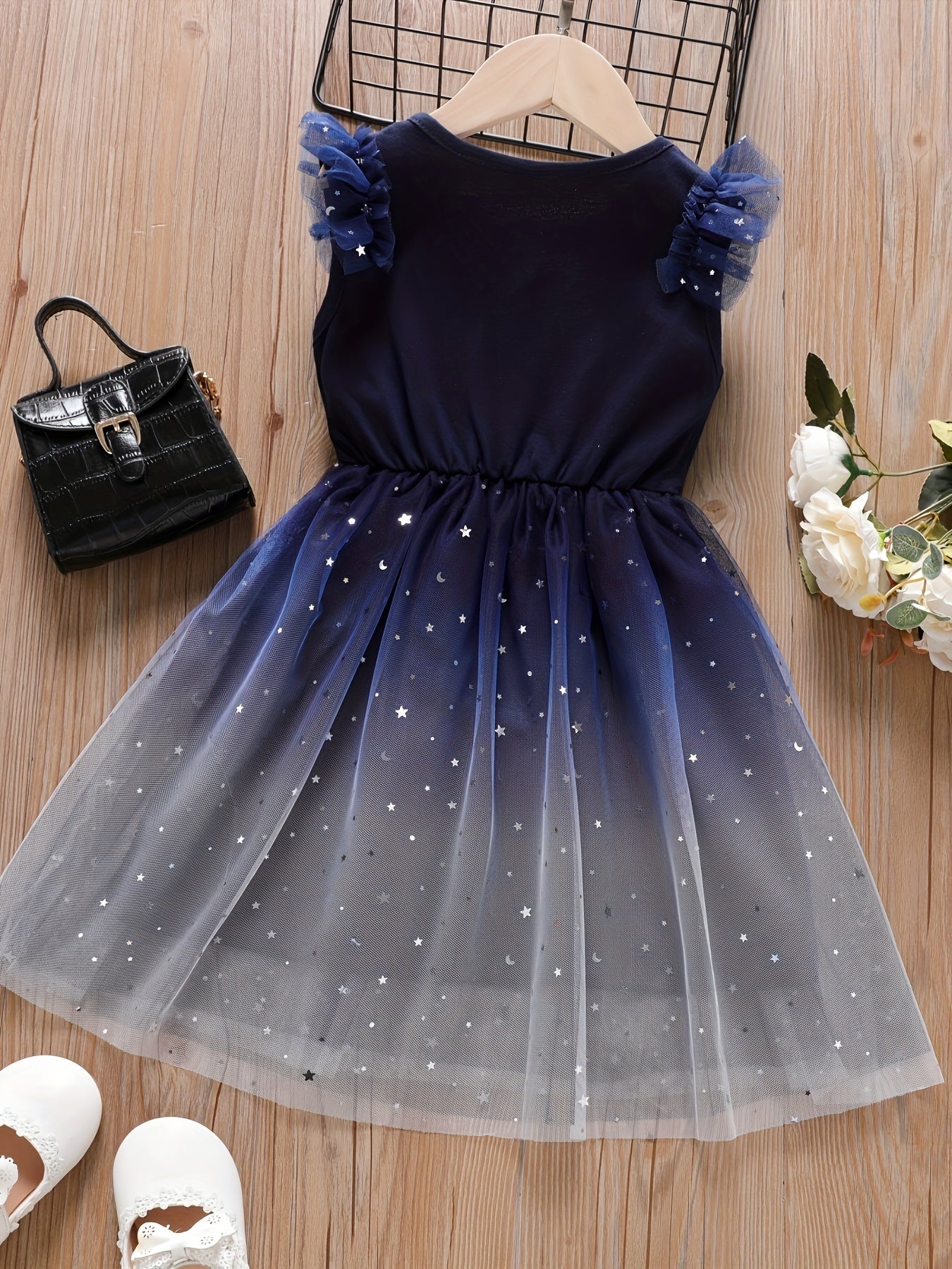 Girls Tulle Ruffles Sleeveless Princess Dress Kids Summer Clothes