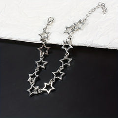 Hollow Star Chain Bracelet Silver Jewelry Gift For Girls