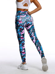 Camo Print High Waist Tummy Control Fitness Pants