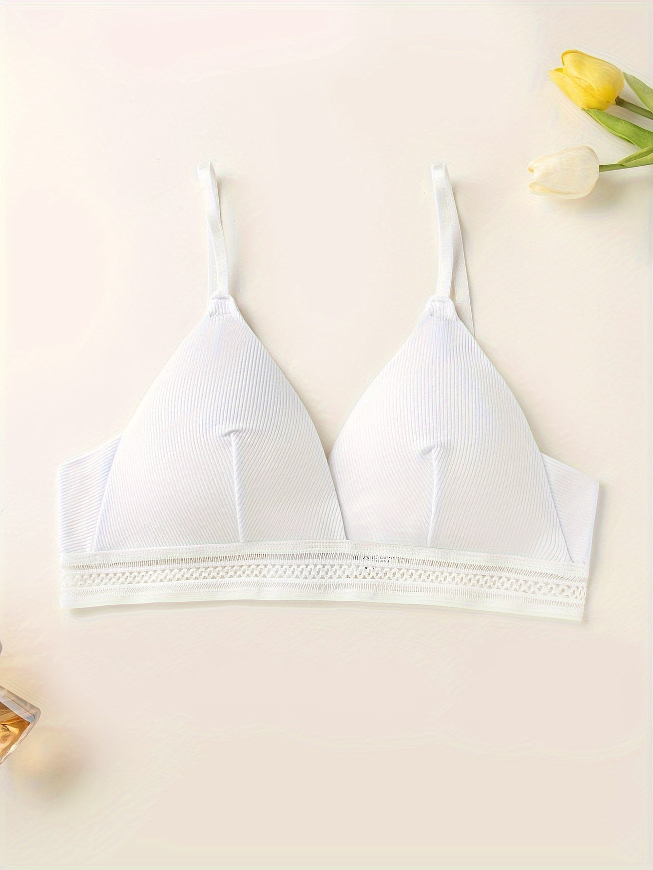 3 Pcs Solid Push Up Bra Comfy & Breathable Women's Lingerie