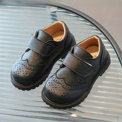 Vintage Solid Loafer Shoes For Boys Breathable Non slip Walking Shoes