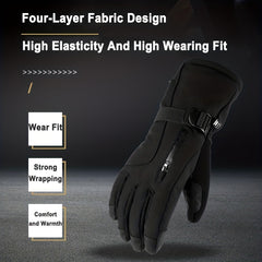 Men's Waterproof Ski Gloves Windproof Touch Screen Warm Gloves