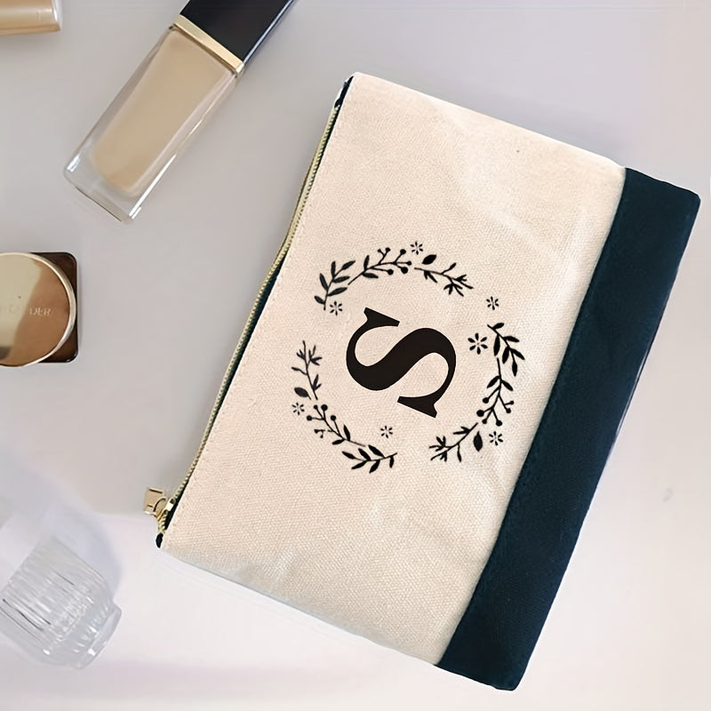 Monogram Cosmetic Bag - Elegant Personalized Makeup Pouch