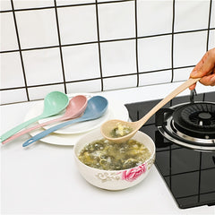 Wheat Straw Soup Spoon Household Long Handle Porridge Spoon