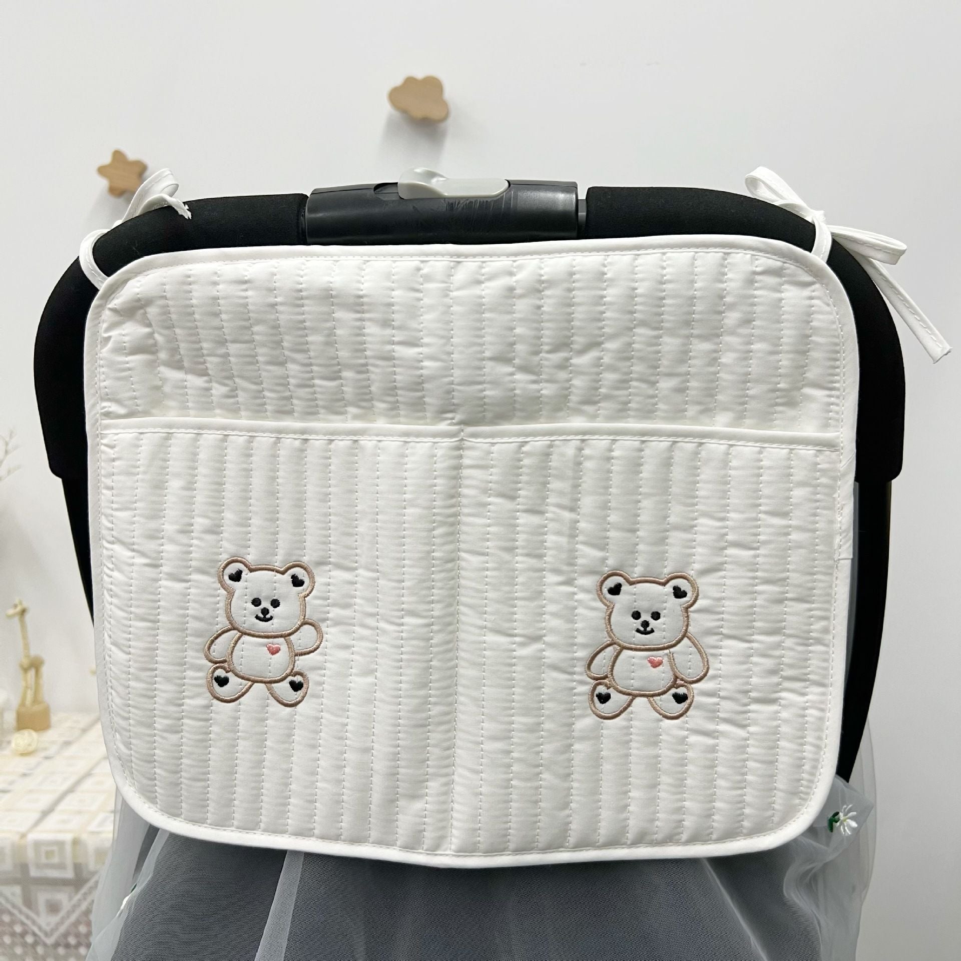 Stroller Hanging Bag Double Pocket Stroller Storage Bag