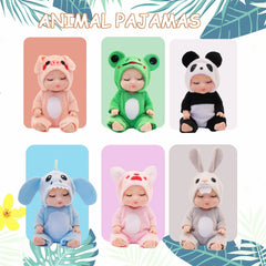 6pcs Mini Reborn Baby Dolls 4 Inch Realistic Toddler Playset Kids Ideal