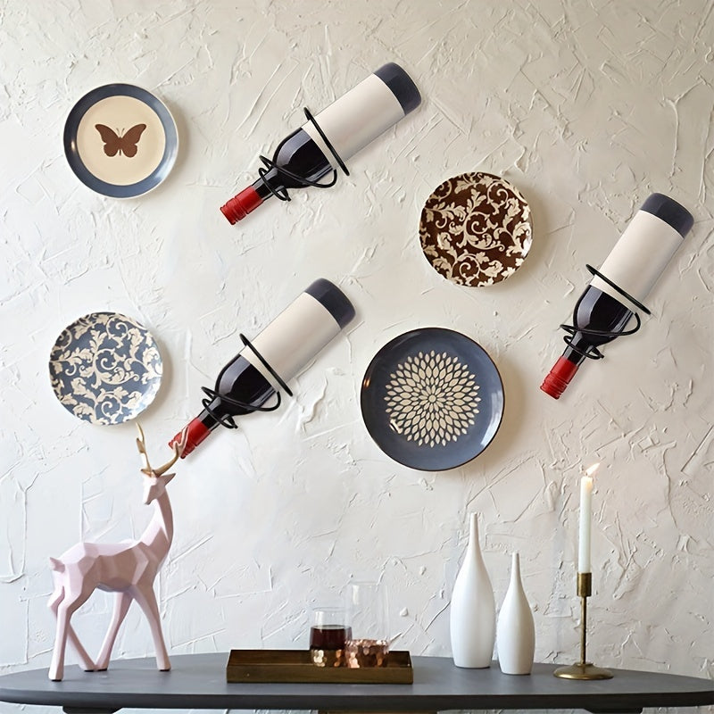 Wall Mounted Wine Racks Metal Hanging Wine Bottle Display Holder