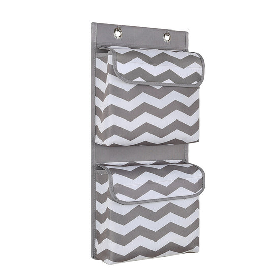 Oxford Cloth Hanging Storage Bag 2 Pockets Strong Sticky Hook
