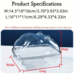 Hamster Transparent Sand Bath Container Splash-proof