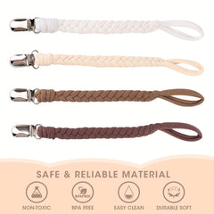 4pcs Pacifier Clips Baby Holder Leash Baby Teething Toy