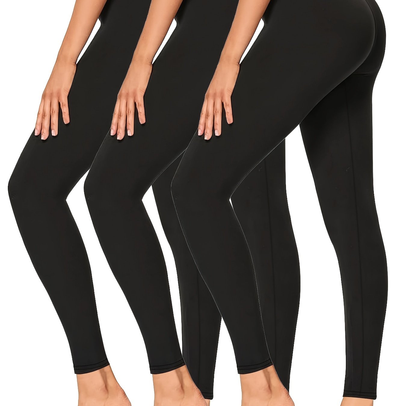 3Pcs High Waist Yoga Pants Tummy Control Slimming Leggings Women's Activewear