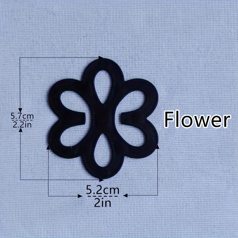 4pcs Floral Bra Strap Clips Non slip Buckles Women's Lingerie Accessories