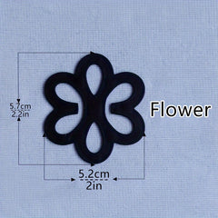 4pcs Floral Bra Strap Clips Non slip Buckles Women's Lingerie Accessories