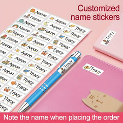 240pcs Custom Name Stickers Waterproof Personalized Labels MEDIUM Size 3x1