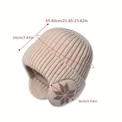 Outdoor Knitted Beanie Hat Winter Ear Protection Warm Hat