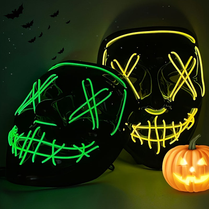 LED Glow Halloween Mask Scary Mask for Holiday Party