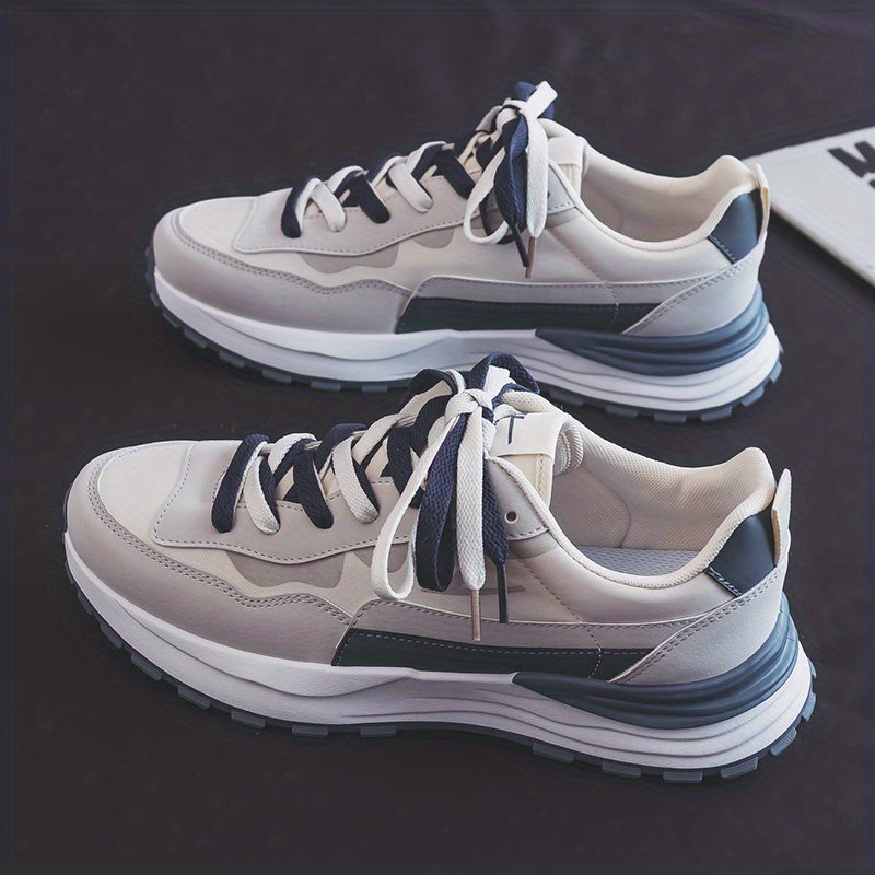 Men's Athletic Lace-Up Sneakers: Wear-Resistant & Breathable