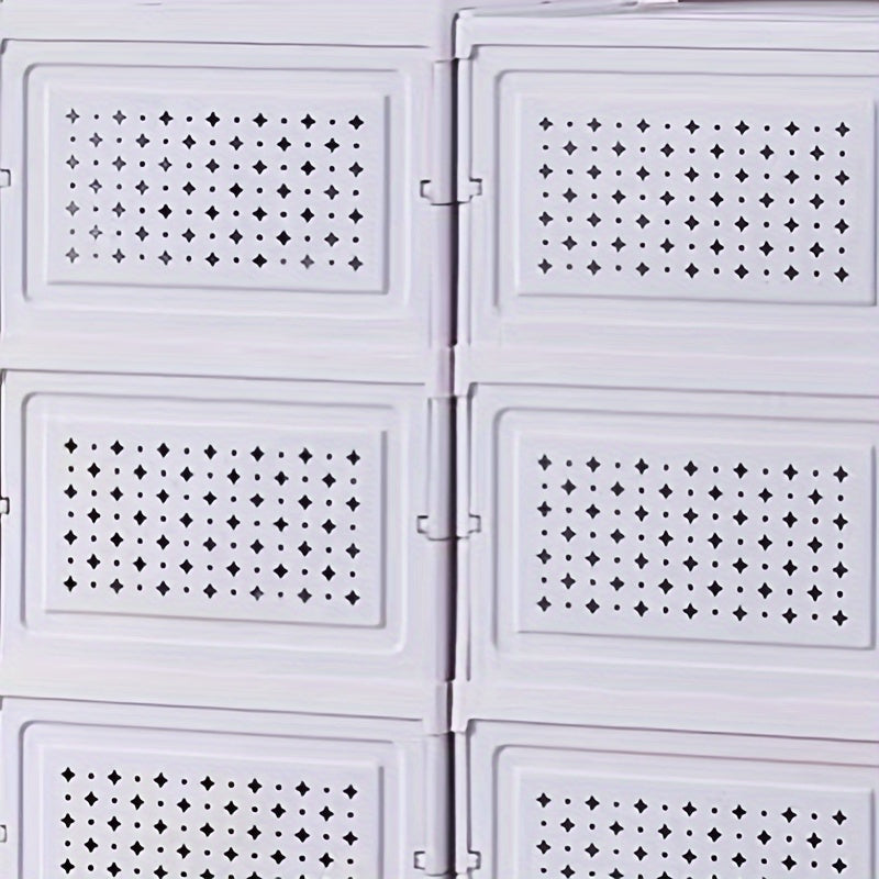 Folding Shoe Box With Door Dustproof Shoes Storage Box Household Organizer