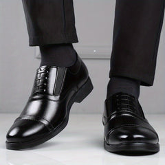 Men's Cap Toe Oxford Shoes Lace up Front Dress Shoes For Men Business Formal