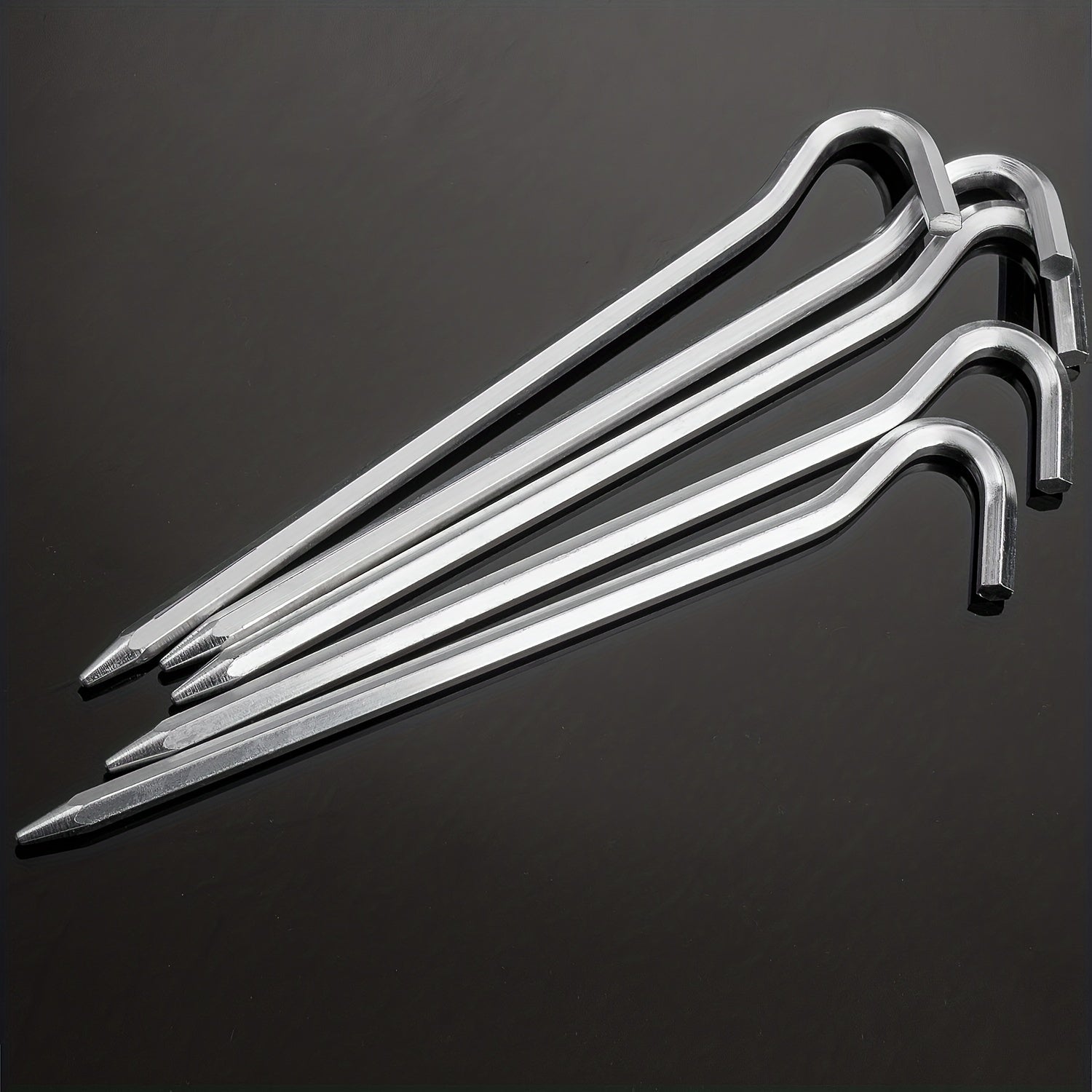 8PCS Aluminium Tent Stakes Pegs 17.78cm Hexagon Rod Nail Garden Stakes
