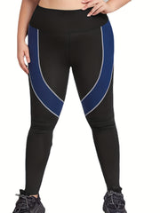 Striped Waistband High Stretch Yoga Leggings