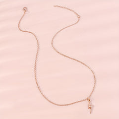 Stylish Golden Lightning Pendant Necklace for Her
