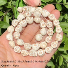 Skull Shape Howlite Turquoise Stone Loose Beads for DIY Jewelry Making