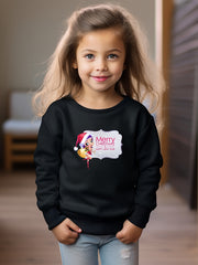 Alphabets Pattern Crew Neck Sweatshirt For Kids