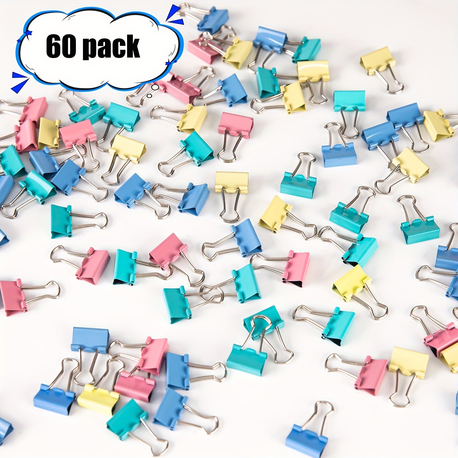 OWLKELA 60Pcs Mini Clips Binder Clips Small Paper Clips
