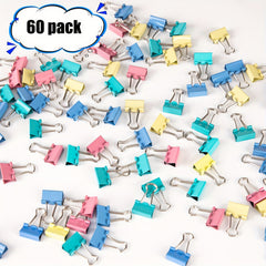 OWLKELA 60Pcs Mini Clips Binder Clips Small Paper Clips