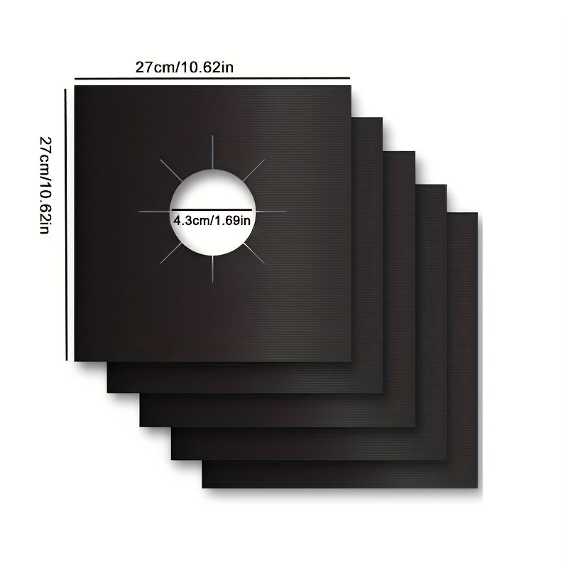 8pcs Gas Stove Mat 0.2mm High Temp Stability Non-Toxic Easy Clean