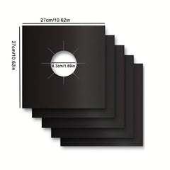 8pcs Gas Stove Mat 0.2mm High Temp Stability Non-Toxic Easy Clean