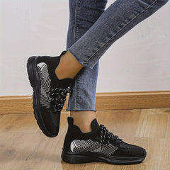Women's Lightweight Running Shoes Lace up Comfy Sneakers