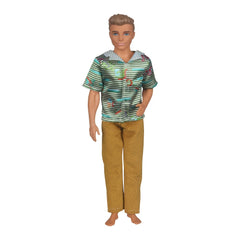 6pcs Doll Clothes 3 Tops And 3 Pants Trousers Shirt Outfit