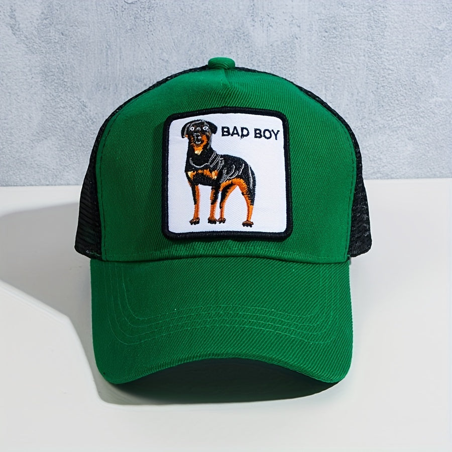 Green Animal Embroidered Baseball Cap Sunshade Peaked Cap