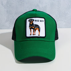 Green Animal Embroidered Baseball Cap Sunshade Peaked Cap