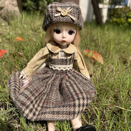 Princess Doll Set with Dress, Hat, Shoes for 1/12 BJD Doll - Gift