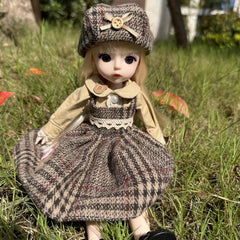Princess Doll Set with Dress, Hat, Shoes for 1/12 BJD Doll - Gift