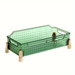 Transparent PET Storage Tray Diamond Pattern Cosmetics Box