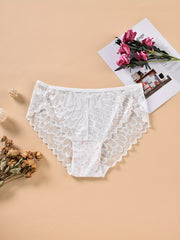 3 Pack Plus Size Graphic Lace Floral Print Panty Set