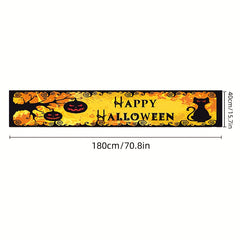 Halloween Banner Pumpkin Outdoor Flag Courtyard Sign Decoration