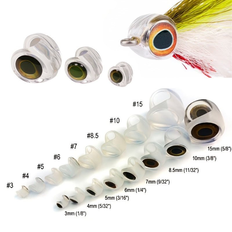 30pcs Clear Fish Mask Streamer & 3D Fish Eyes For Saltwater Fishing