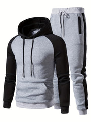 Men's Casual Hoodie & Sweatpants Set for Autumn Winter