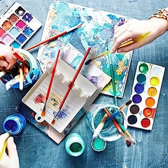 Plastic Brush Holder 4 Slots Watercolor Paint Palette