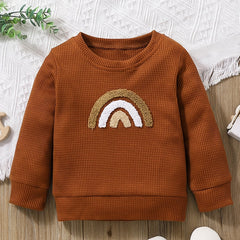 Rainbow Printed Sweatshirt for Kids - Casual Top for Autumn and Winter
