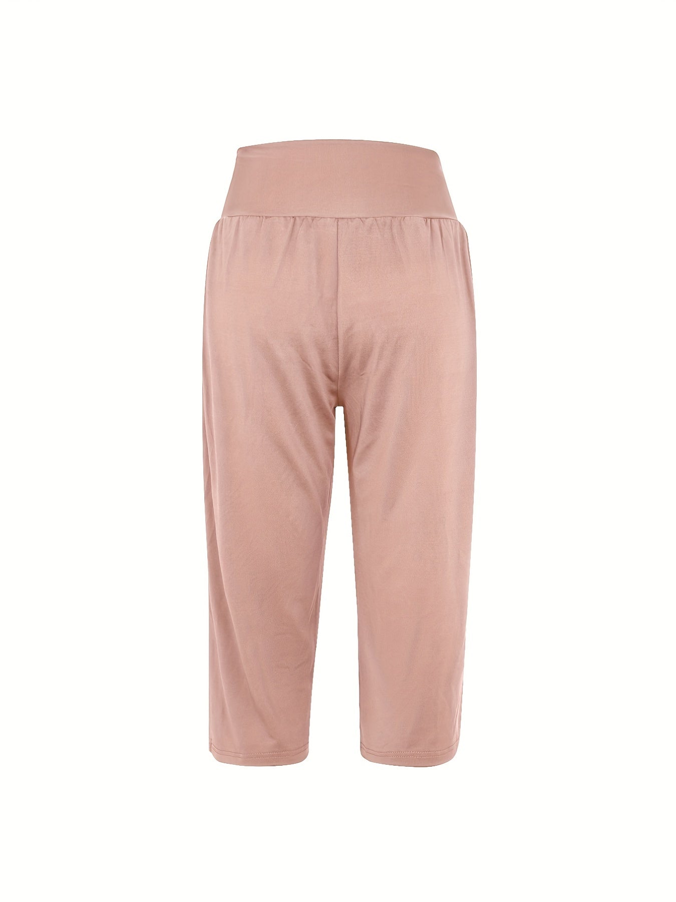 High Waist Capris Pants Casual Crop Pants For Spring & Summer
