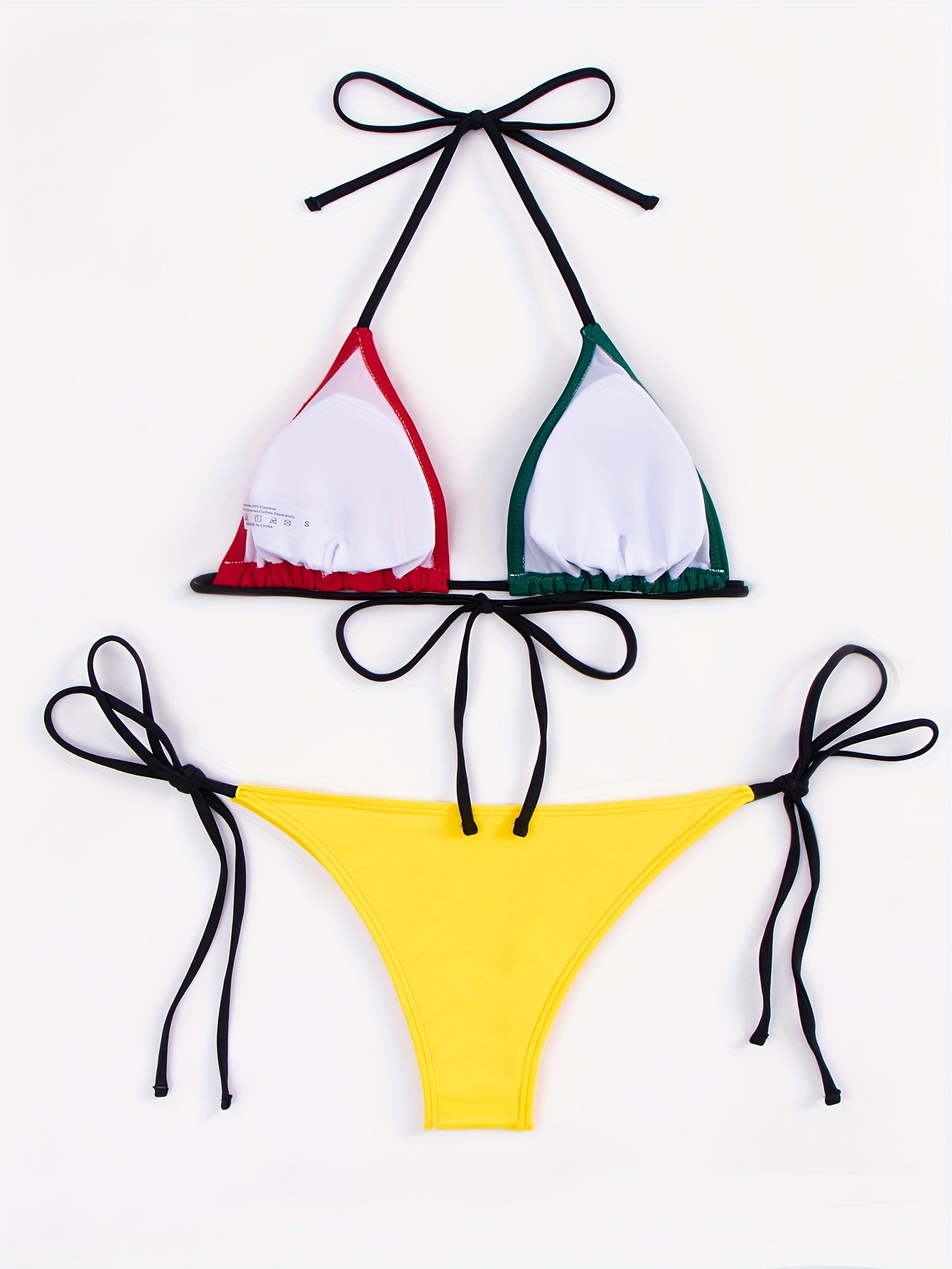 Triangle Tie Neck 2 Piece Bikini Set Sexy Swimsuit